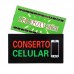 Placa de LED Luminosa 43,5x23,5cm Bivolt Conserto Celular LE-4004 Lelong